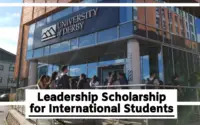 Leadership Scholarship for International Students at University of Derby, UK