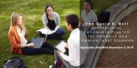 The David E. Bell Postdoctoral Fellowship Program for Domestic and International Students