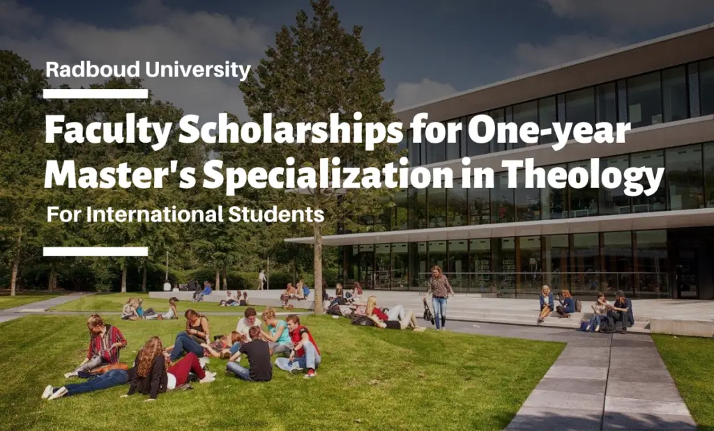 Faculty Scholarships for One-year Master's Specialization in Theology for International Students