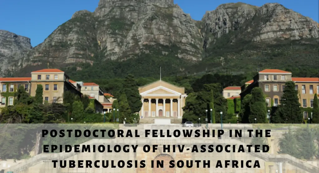 Postdoctoral fellowship in the epidemiology of HIV-associated tuberculosis in South Africa