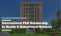 University of Queensland International PhD Scholarship in Health and Behavioural Sciences