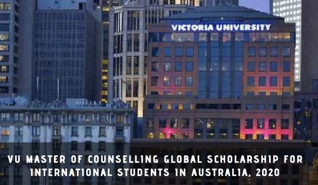 VU Master of Counselling Global Scholarship for International Students
