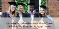 German Egyptian Research Short-Term program in Egypt, 2020