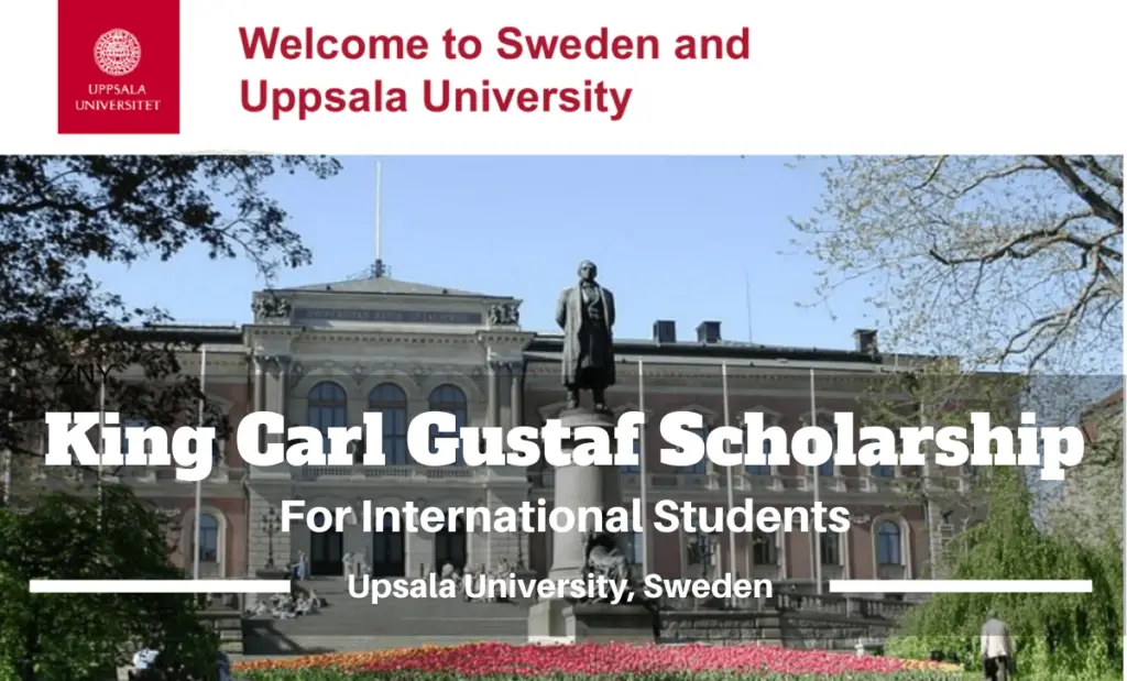 King Carl Gustaf Scholarship for International Students at Uppsala University, Sweden