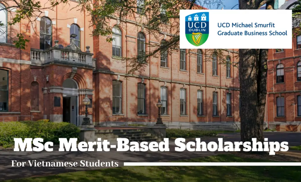 MSc Merit-Based Scholarships for Vietnamese Students in Ireland