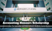 Monash University Accounting Honours Scholarship for Australian and International Students