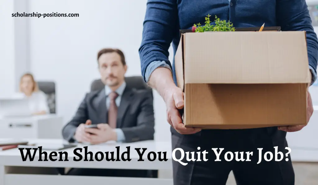 When Should You Quit Your Job?