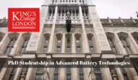 King’s College London PhD Studentship in Advanced Battery Technologies