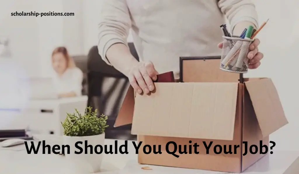 When Should You Quit Your Job?