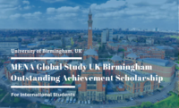 MENA Global StudyUK Birmingham Outstanding Achievement Scholarship