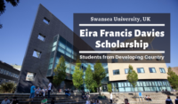 Swansea University Eira Francis Davies Scholarship for Students from Developing Country