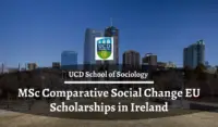 UCD School of Sociology MSc Comparative Social Change EU Scholarships in Ireland