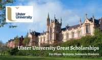 Ulster University Great Scholarships for China, Malaysia, Indonesia Students
