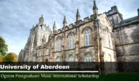 Ogston Postgraduate Music International Scholarship at University of Aberdeen, UK