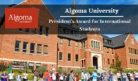 Algoma University President's Award for International Students in Canada