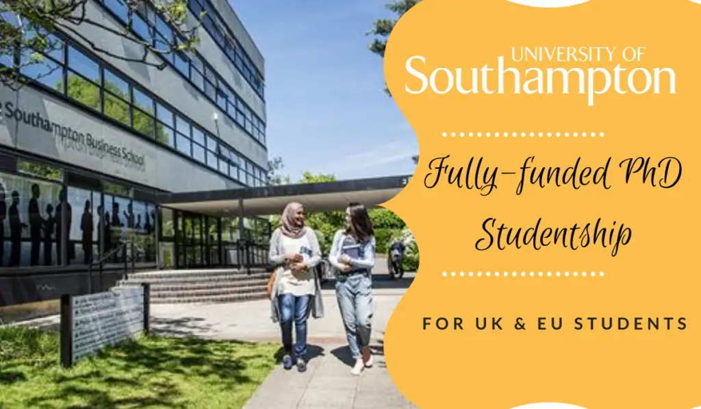 Fully-funded PhD Studentship at University of Southampton, UK