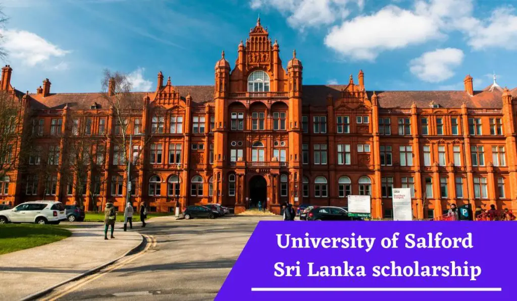 University of Salford Sri Lanka scholarship in UK
