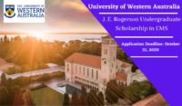 University of Western Australia J. E. Rogerson Undergraduate Scholarship in EMS