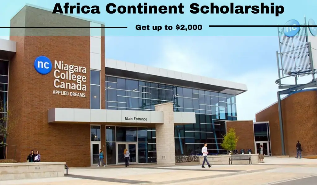 Africa Continent Scholarship at Niagara College in Canada
