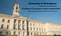 University of Nottingham Excellence in Computer Science Scholarship in the UK