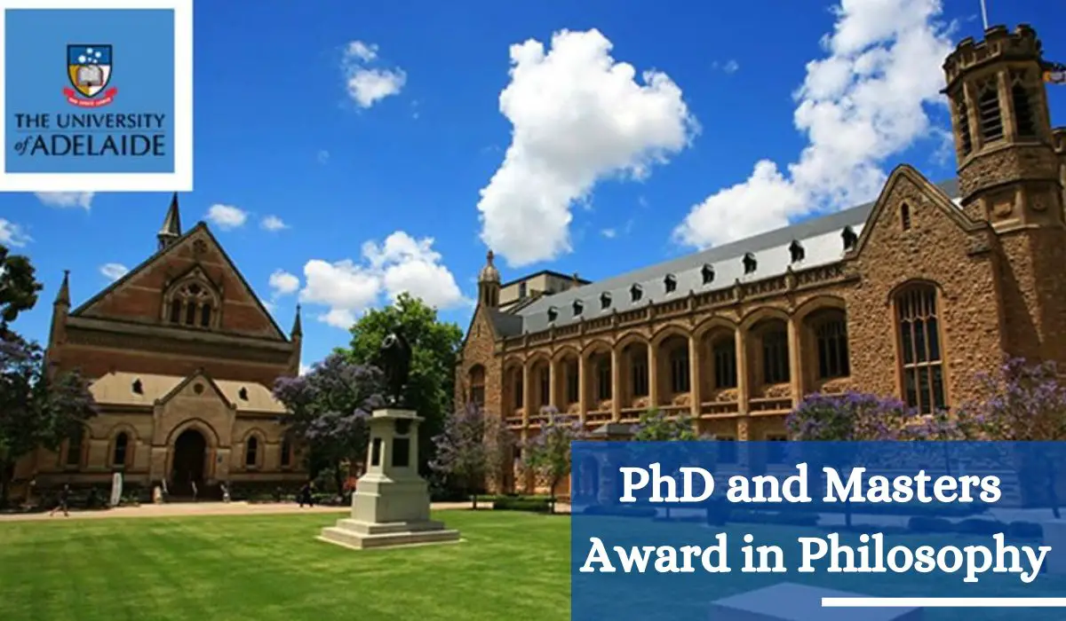 Phd And Masters Award In Philosophy At University Of Adelaide Australia