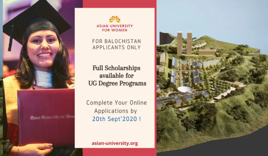 AUW Full Scholarship for Balochistan Applicants in Bangladesh