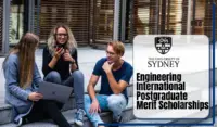Engineering International Postgraduate Merit Scholarships at University of Sydney, Australia