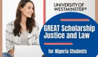GREAT Scholarship Justice and Law for Nigeria Students at University of Westminster, UK