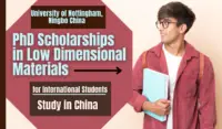 PhD Scholarships in Low Dimensional Materials for Intelligent Sensors in China