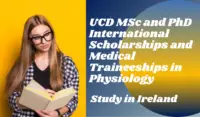 UCD MSc and PhD International Scholarships and Medical Traineeships in Physiology
