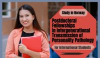 Postdoctoral Fellowships in Intergenerational Transmission of Personality Pathology in Norway