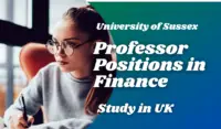 Professor Positions in Finance at University of Sussex, UK