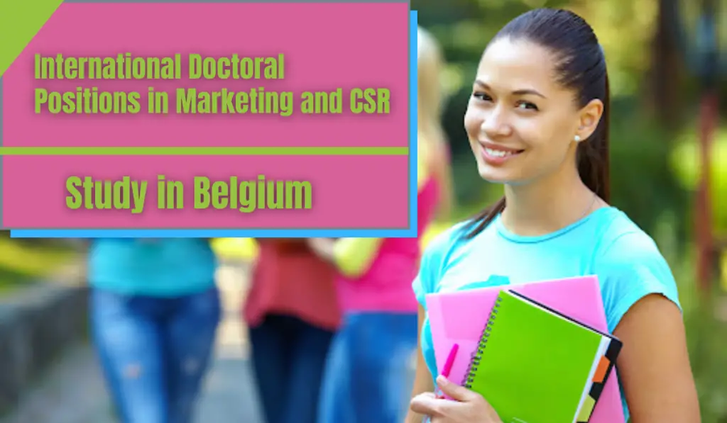 International Doctoral Positions in Marketing and CSR in Belgium