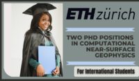 Two PhD Positions in Computational Near-Surface Geophysics at ETH Zurich, Switzerland