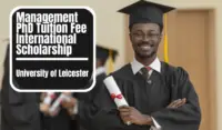Management PhD Tuition Fee International Scholarship at University of Leicester, UK