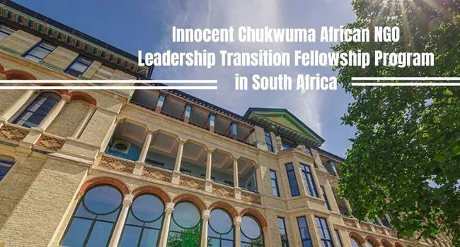 Innocent Chukwuma African NGO Leadership Transition Fellowship Program in South Africa