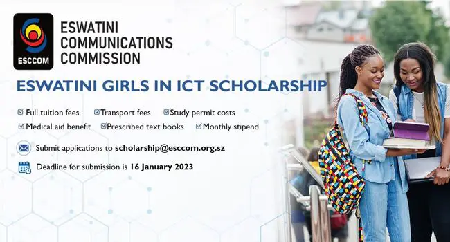 Girls in ICT Scholarship at Eswatini Communications Commission (ESCCOM) in Southern Africa