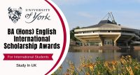 BA (Hons) English International Scholarship Awards at the University of York, UK