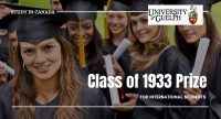 Class of 1933 Prize for International Students at the University of Guelph in Canada