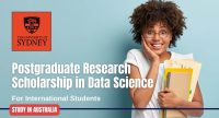 Postgraduate Research Scholarship in Data Science for International Students at University of Sydney, Australia