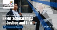 GREAT Scholarships in Justice and Law for International Students at University of Strathclyde, UK